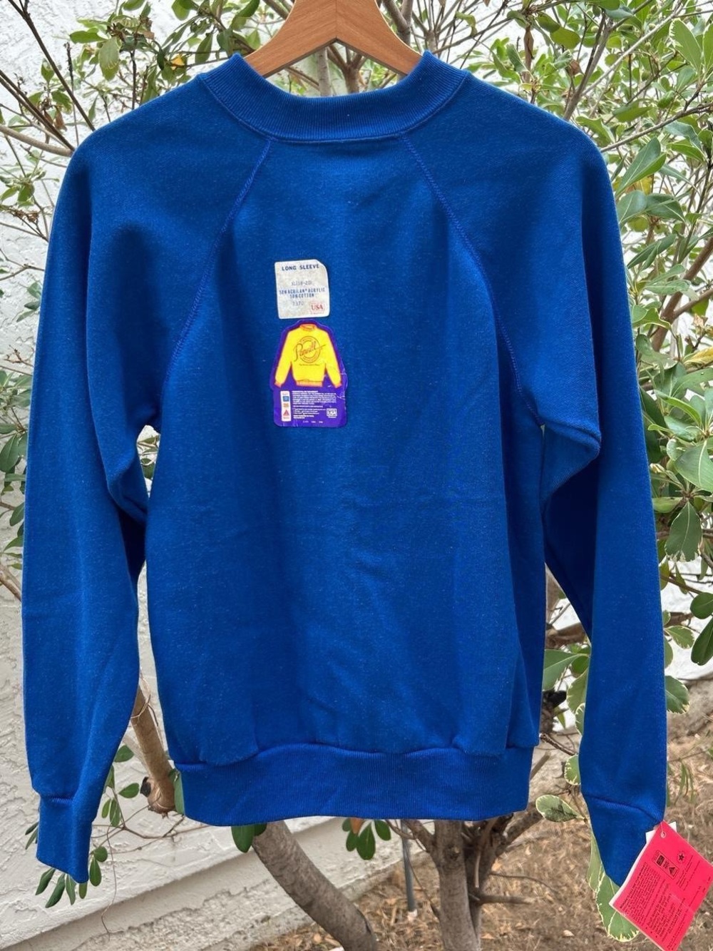 Vintage 1986 Pannill Sweatshirt Youth XL Blue Made USA NWT Deadstock Crewneck
